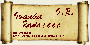Ivanka Radoičić vizit kartica